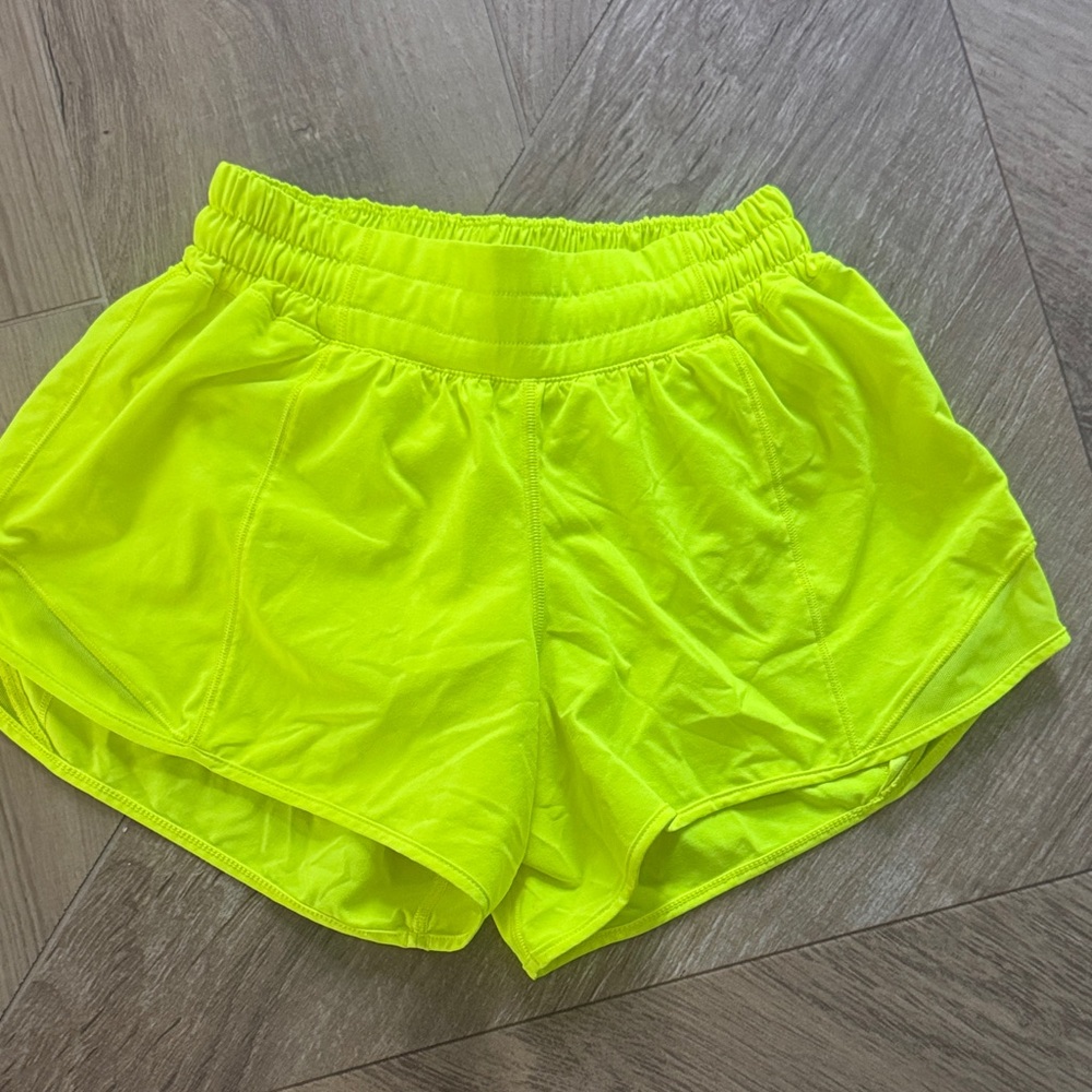 Lululemon Athletica Neon Green Women's Athletic Shorts